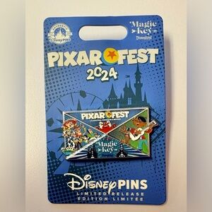 2024 Disneyland Magic Key Pixar Fest Coco Toy Story LR Disney Pin Trading New